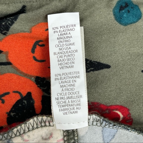 LuLaRoe women's stretch floral multicolor leggins - Picture 6 of 6